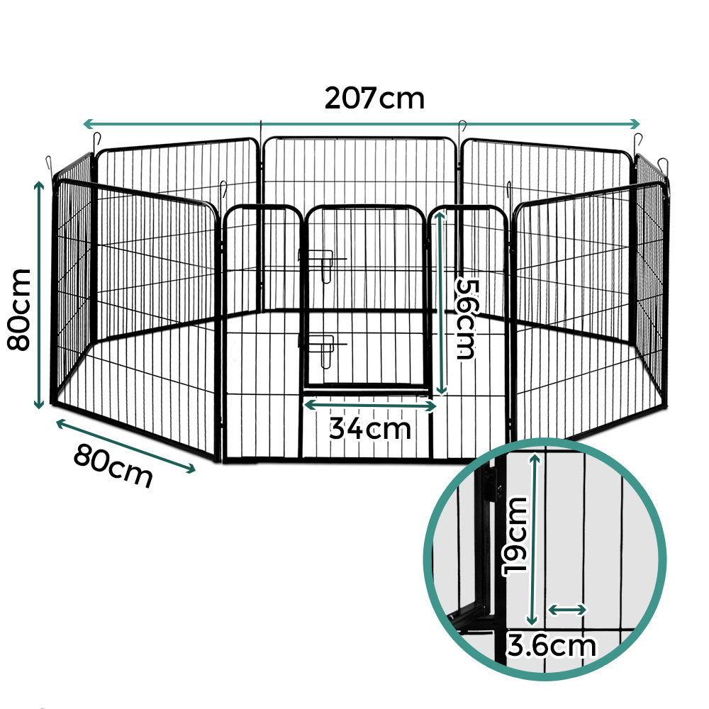 Dog Playpens & Gates: i.Pet 32" 8 Panel Dog Playpen Pet Exercise Cage Enclosure Fence Play Pen