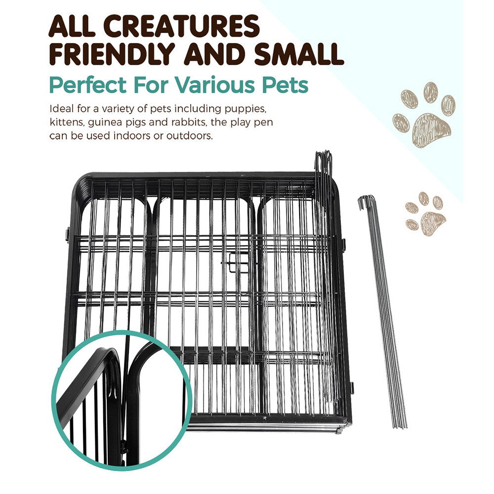 Dog Playpens & Gates: i.Pet 32" 8 Panel Dog Playpen Pet Exercise Cage Enclosure Fence Play Pen