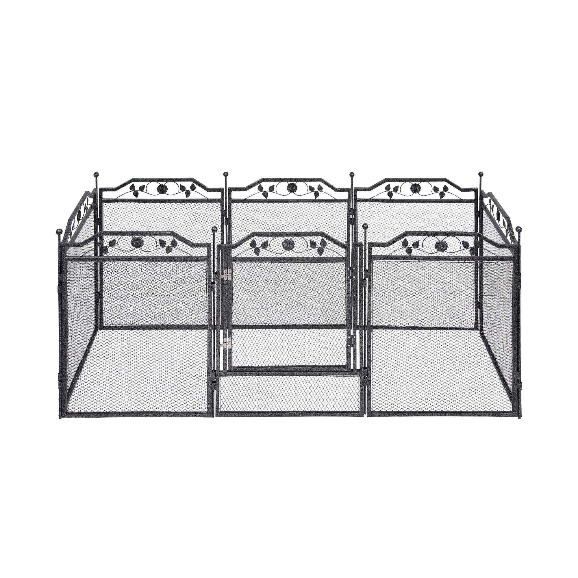 Dog Playpens & Gates: i.Pet Pet Dog Playpen Heavy-Duty Enclosure Multi-Configuration Indoor Outdoor Black