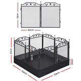 Dog Playpens & Gates: i.Pet Pet Dog Playpen Heavy-Duty Enclosure Multi-Configuration Indoor Outdoor Black