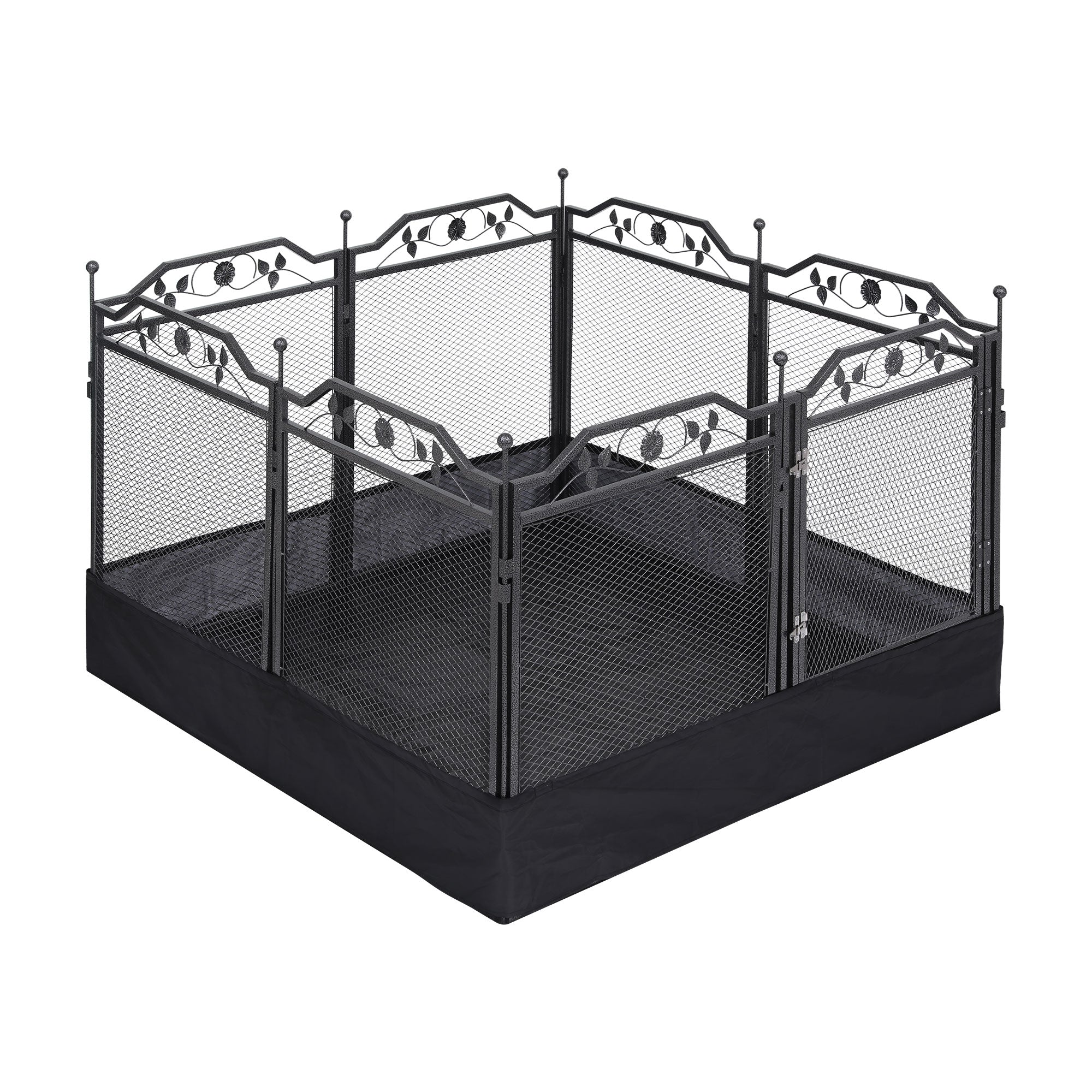 Dog Playpens & Gates: i.Pet Pet Dog Playpen Heavy-Duty Enclosure Multi-Configuration Indoor Outdoor Black