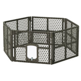 Dog Playpens & Gates: i.Pet Dog Playpen Enclosure 6 Panel Pet Fence Plastic Play Pen