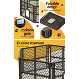 Dog Playpens & Gates: i.Pet Dog Playpen Enclosure 6 Panel Pet Fence Plastic Play Pen