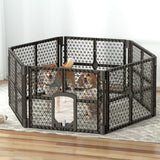 Dog Playpens & Gates: i.Pet Dog Playpen Enclosure 6 Panel Pet Fence Plastic Play Pen