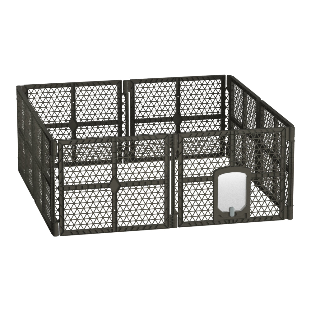 Dog Playpens & Gates: i.Pet Dog Playpen Enclosure 8 Panel Pet Fence Plastic Play Pen