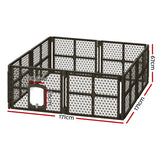 Dog Playpens & Gates: i.Pet Dog Playpen Enclosure 8 Panel Pet Fence Plastic Play Pen