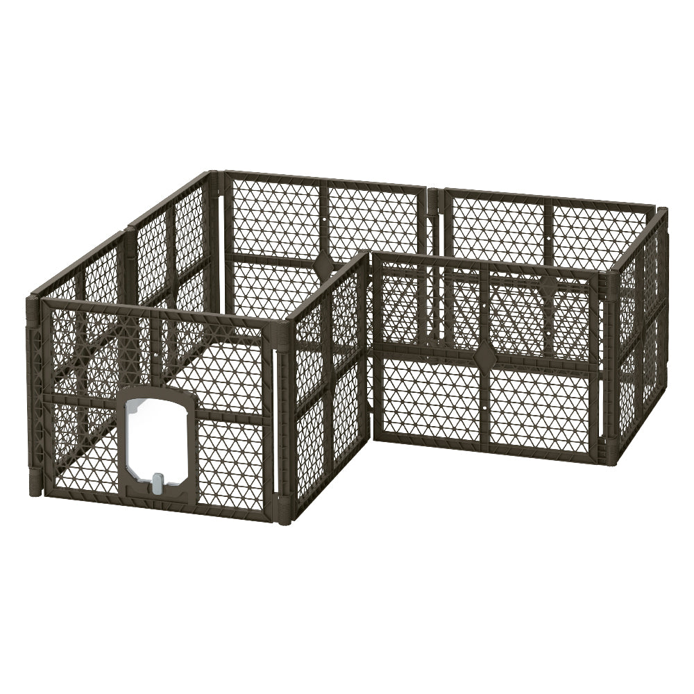 Dog Playpens & Gates: i.Pet Dog Playpen Enclosure 8 Panel Pet Fence Plastic Play Pen