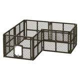 Dog Playpens & Gates: i.Pet Dog Playpen Enclosure 8 Panel Pet Fence Plastic Play Pen
