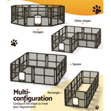 Dog Playpens & Gates: i.Pet Dog Playpen Enclosure 8 Panel Pet Fence Plastic Play Pen