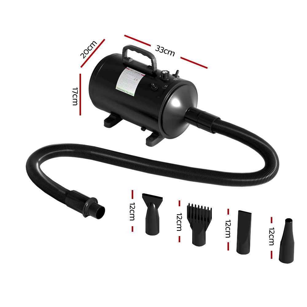 Pet Cleaning Supplies: i.Pet Pet Hair Dryer Dog Cat Grooming Speed Blower Hairdryer Heater Low Noise