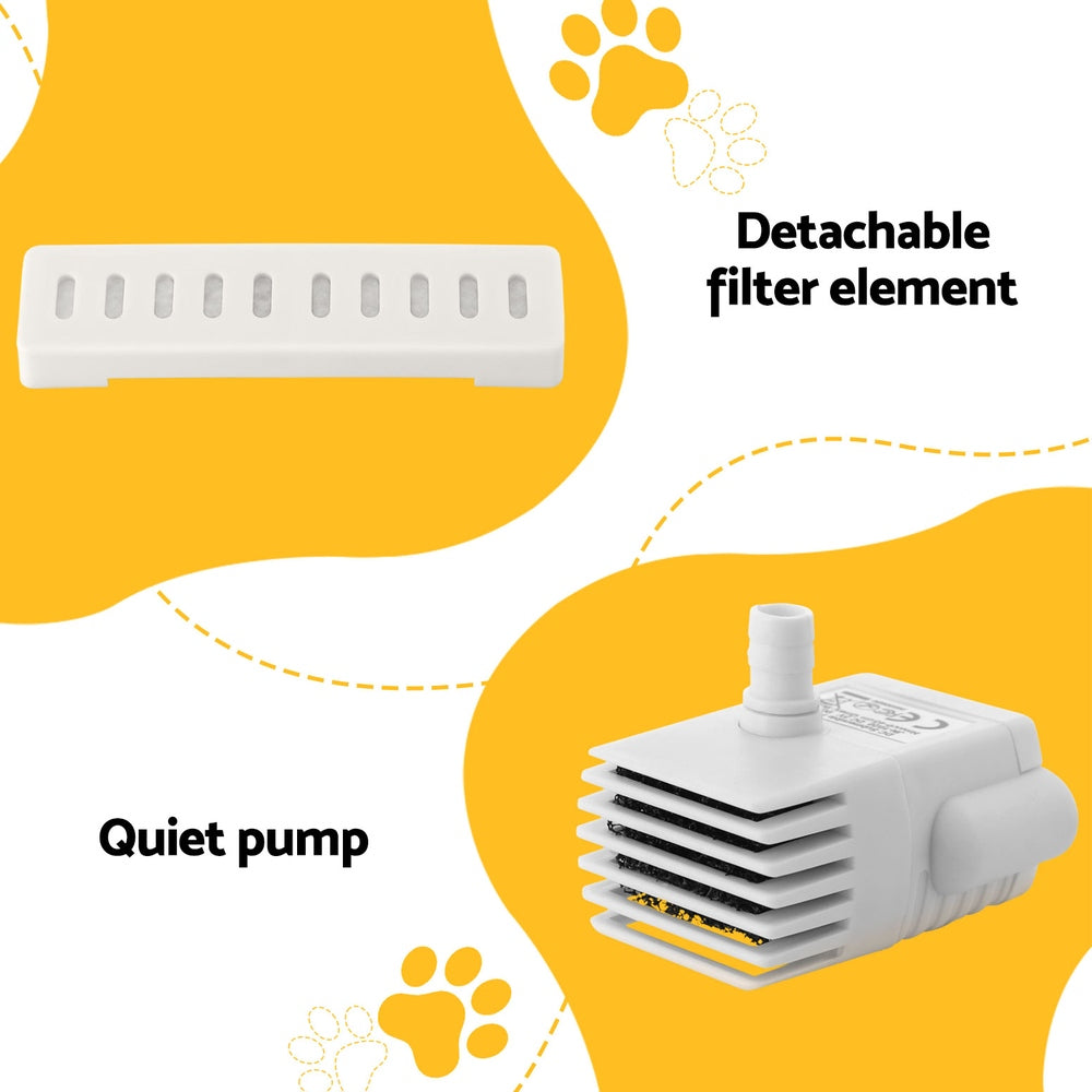 i.Pet Pet Water Fountain Feeder Dispenser Filter Dog Cat