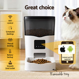Dog Bowls, Feeders & Waterers: i.Pet Automatic Pet Feeder Dog Cat Feeder Wifi 3L Auto Smart Food Dispenser