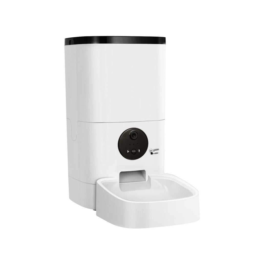 Dog Bowls, Feeders & Waterers: i.Pet Automatic Pet Feeder 6L Wifi Camera Dog Cat Smart Food Dispenser Timer