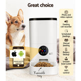 Dog Bowls, Feeders & Waterers: i.Pet Automatic Pet Feeder 6L Wifi Camera Dog Cat Smart Food Dispenser Timer