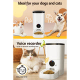 Dog Bowls, Feeders & Waterers: i.Pet Automatic Pet Feeder 6L Wifi Auto Dog Cat Smart Food Dispenser Timer