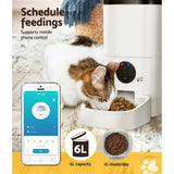 Dog Bowls, Feeders & Waterers: i.Pet Automatic Pet Feeder 6L Wifi Auto Dog Cat Smart Food Dispenser Timer