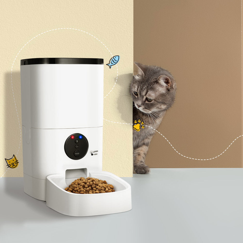 Dog Bowls, Feeders & Waterers: i.Pet Automatic Pet Feeder 6L Wifi Auto Dog Cat Smart Food Dispenser Timer