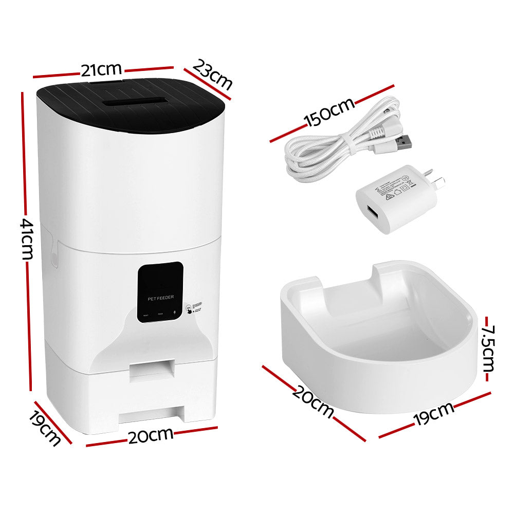 Dog Bowls, Feeders & Waterers: i.Pet Automatic Pet Feeder 9L Wifi Auto Dog Cat Feeder Smart Food Dispenser Timer