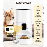 Dog Bowls, Feeders & Waterers: i.Pet Automatic Pet Feeder 9L Wifi Auto Dog Cat Feeder Smart Food Dispenser Timer