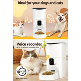 Dog Bowls, Feeders & Waterers: i.Pet Automatic Pet Feeder 9L Wifi Auto Dog Cat Feeder Smart Food Dispenser Timer