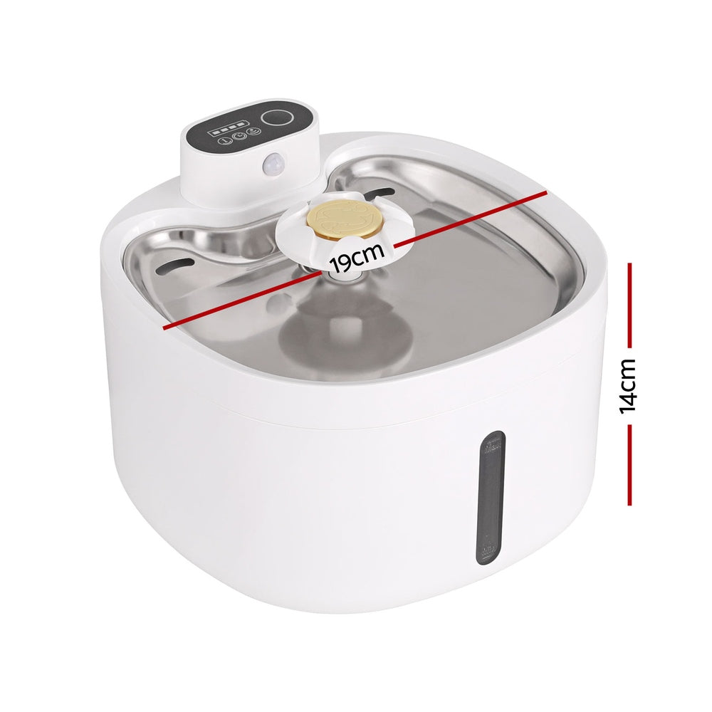 Cat Bowls, Feeders & Waterers: i.Pet Pet Water Fountain Feeder Dispenser Filter Dog Cat Drinking Automatic 2.6L