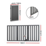 i.Pet Dog Gate Playpen Enclosure 3 Panels Pet Door Fence Wooden Play Pen Stair