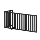 i.Pet Dog Gate Playpen Enclosure 4 Panels Pet Door Fence Wooden Play Pen Stair