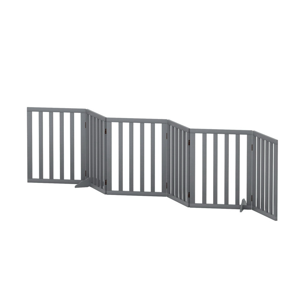 Dog Playpens & Gates: i.Pet Dog Playpen Enclosure 6 Panel Pet Fence Wooden Play Pen