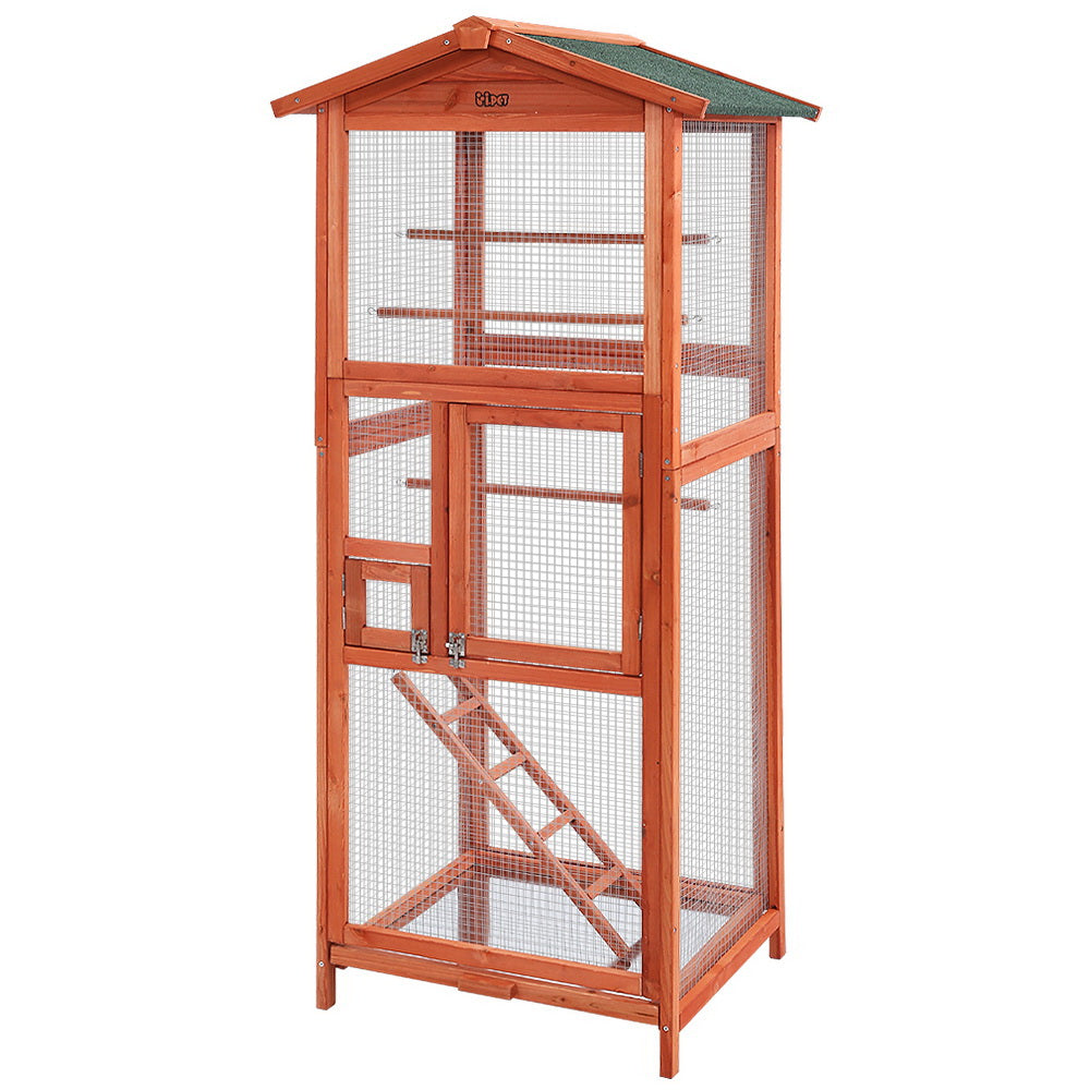 Bird Cages & Stands: i.Pet Bird Cage 72cm x 60cm x 168cm Pet Cages Large Aviary Parrot Carrier Travel Canary Wooden XL
