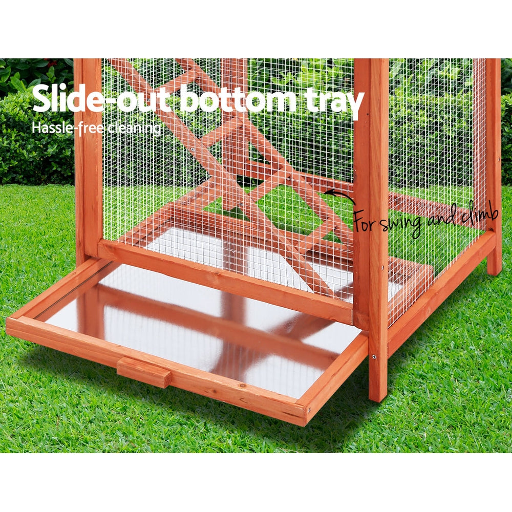 Bird Cages & Stands: i.Pet Bird Cage 72cm x 60cm x 168cm Pet Cages Large Aviary Parrot Carrier Travel Canary Wooden XL