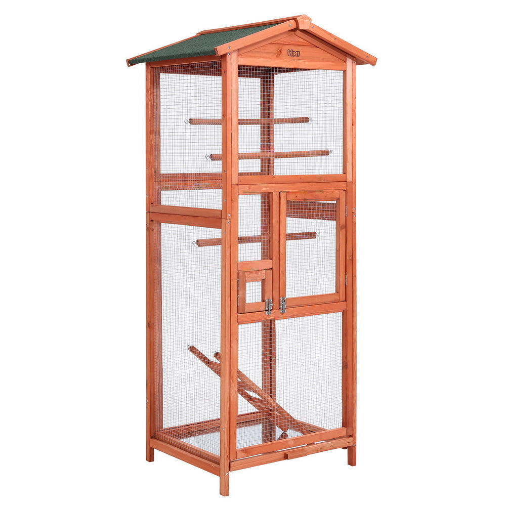 Bird Cages & Stands: i.Pet Bird Cage 72cm x 60cm x 168cm Pet Cages Large Aviary Parrot Carrier Travel Canary Wooden XL