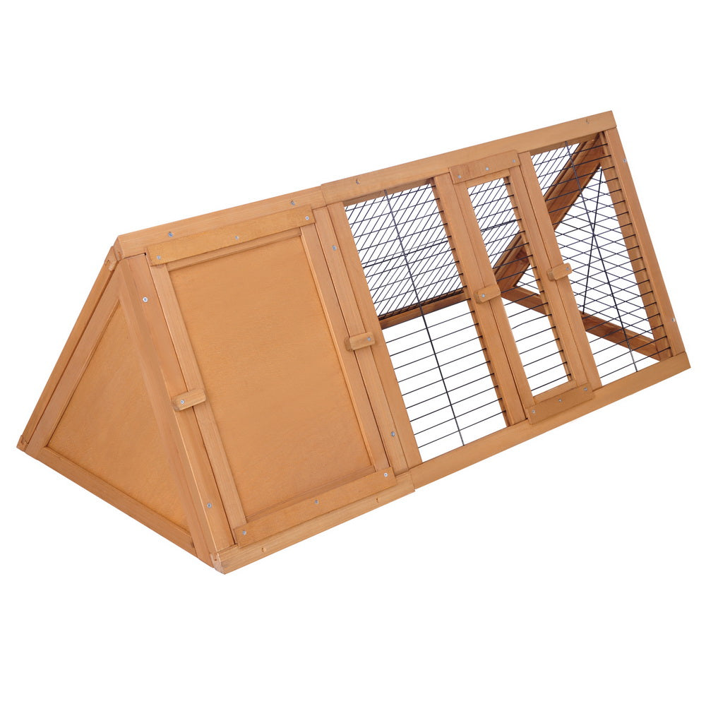 Small Animal Habitats & Cages: i.Pet Rabbit Hutch Chicken Coop 119cm x 51cm x 44cm Chicken Coop Large Run Wooden Cage Outdoor