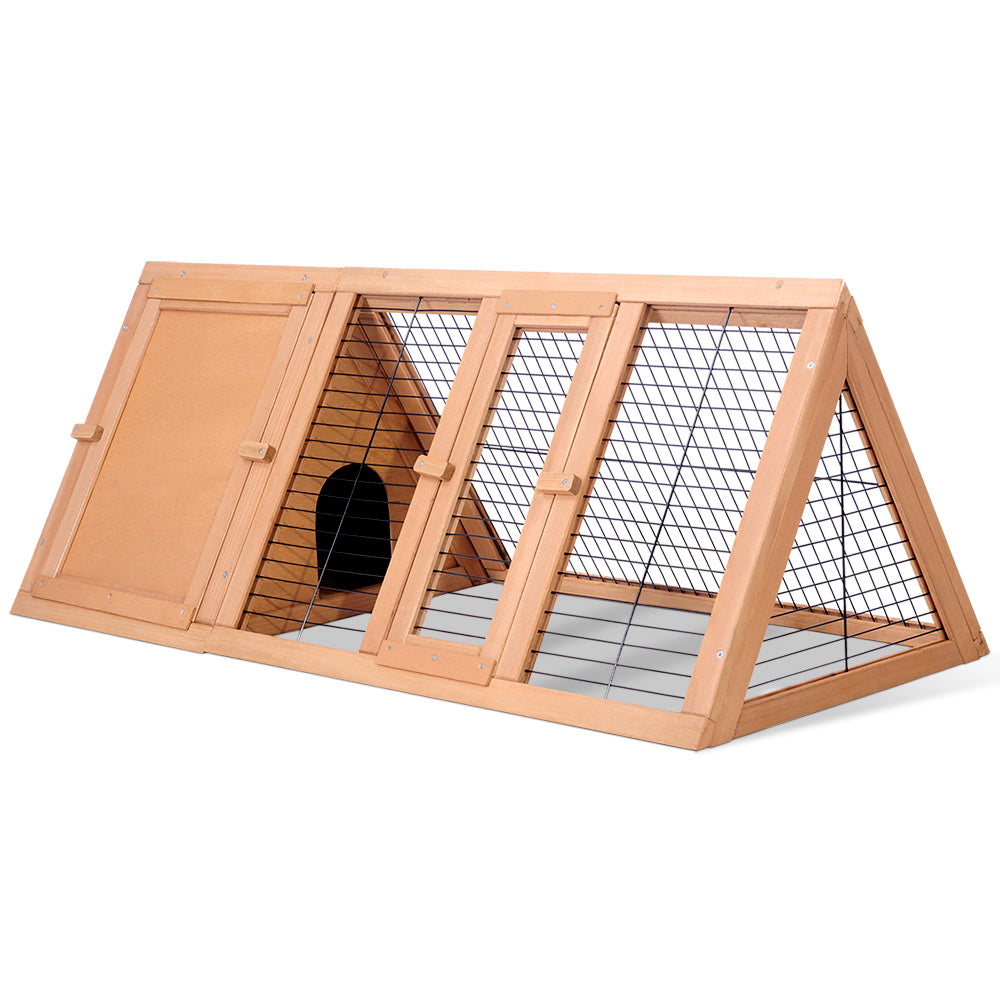 Small Animal Habitats & Cages: i.Pet Rabbit Hutch Chicken Coop 119cm x 51cm x 44cm Chicken Coop Large Run Wooden Cage Outdoor