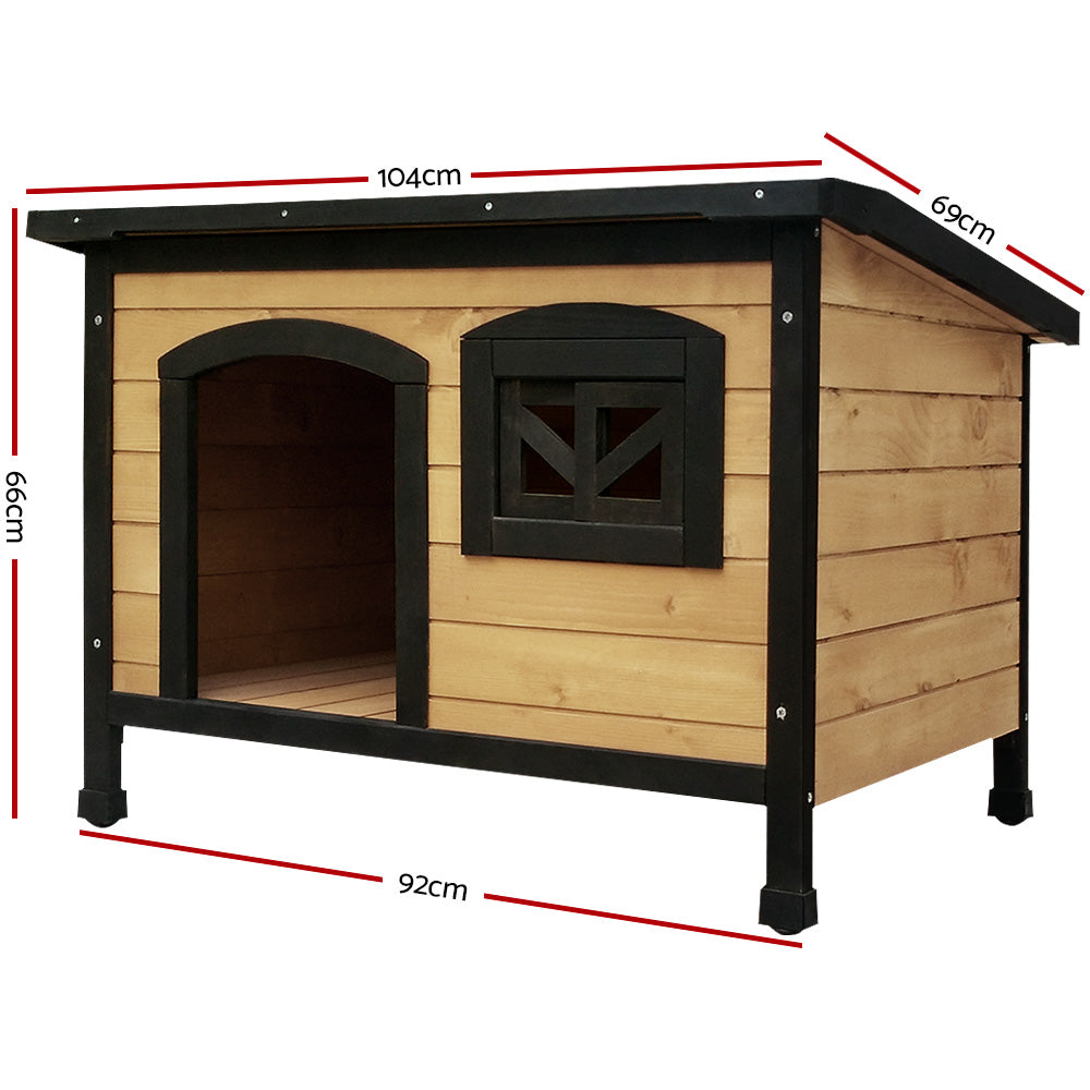 Dog Kennels: i.Pet Dog Kennel Extra Large Wooden Outdoor Indoor Puppy Pet House Cabin Crate Weatherproof