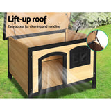 Dog Kennels: i.Pet Dog Kennel Large Wooden Outdoor Indoor House Pet Puppy Crate Cabin Waterproof