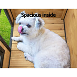 Dog Kennels: i.Pet Dog Kennel Large Wooden Outdoor Indoor House Pet Puppy Crate Cabin Waterproof