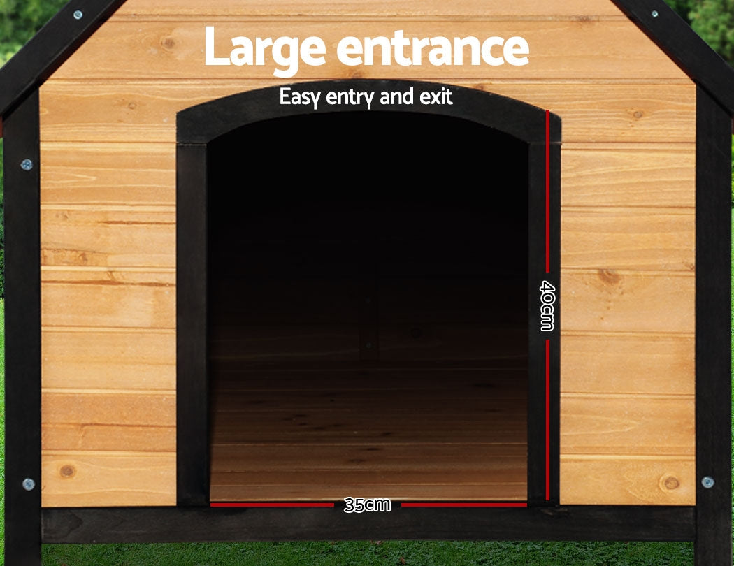 Dog Kennels: i.Pet Dog Kennel Extra Large Wooden Outdoor House Pet Puppy House XL Crate Cabin Waterproof