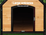 Dog Kennels: i.Pet Dog Kennel Extra Large Wooden Outdoor House Pet Puppy House XL Crate Cabin Waterproof