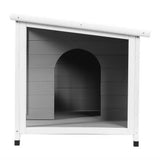 Dog Kennels: i.Pet Dog Kennel House Large Wooden Outdoor Pet Kennels Indoor Puppy Cabin Log