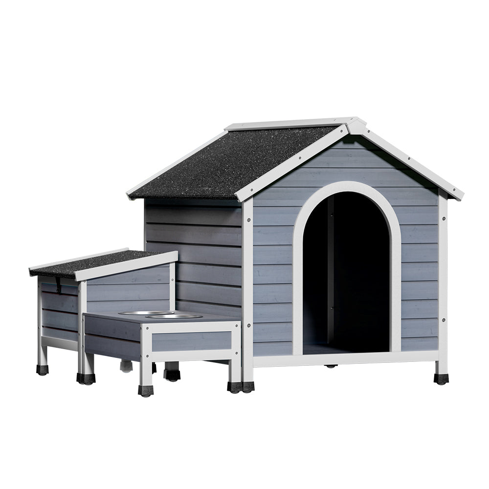 Dog Kennels: i.Pet Dog Kennel House Large Wooden Outdoor Pet Kennels Indoor Puppy Cabin