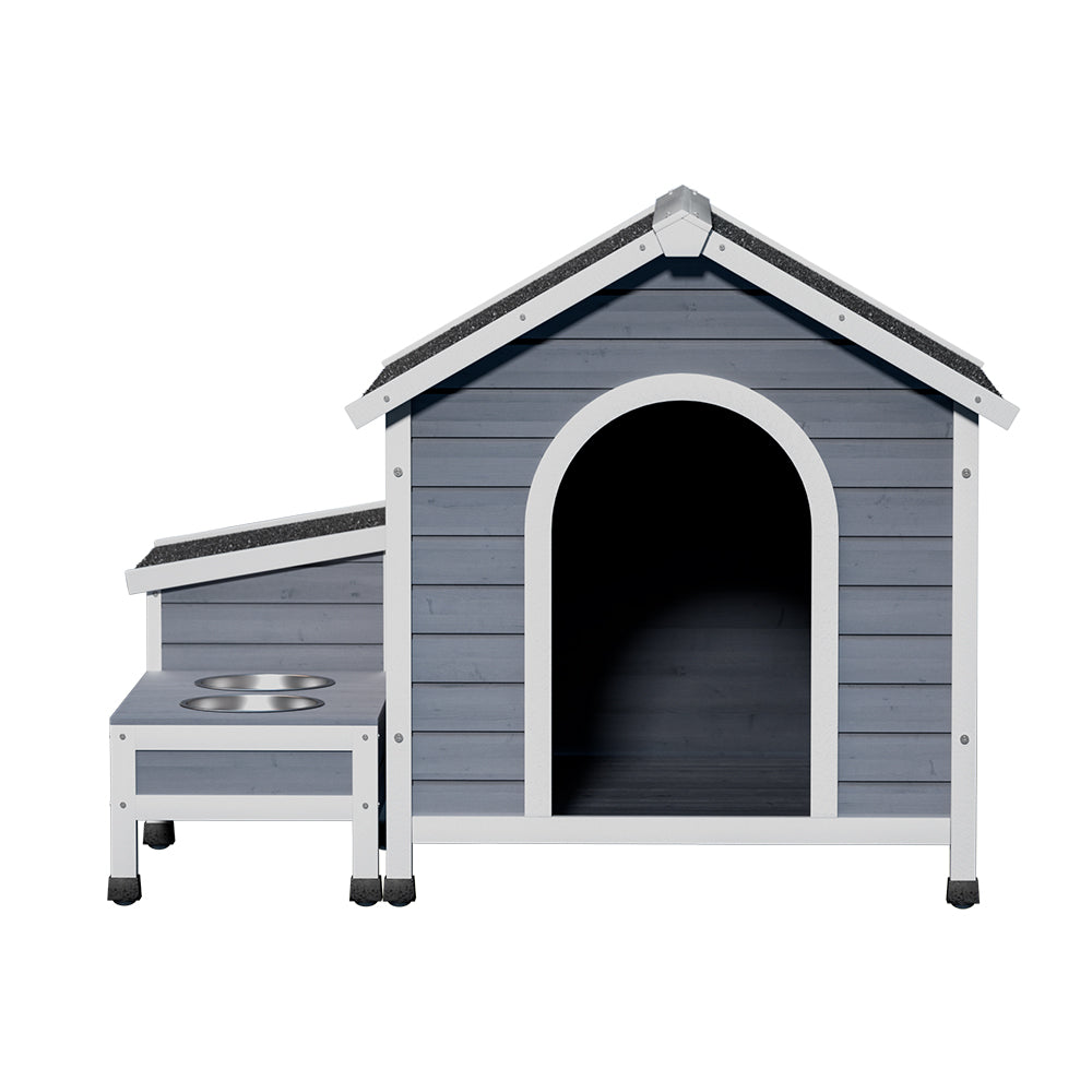 Dog Kennels: i.Pet Dog Kennel House Large Wooden Outdoor Pet Kennels Indoor Puppy Cabin