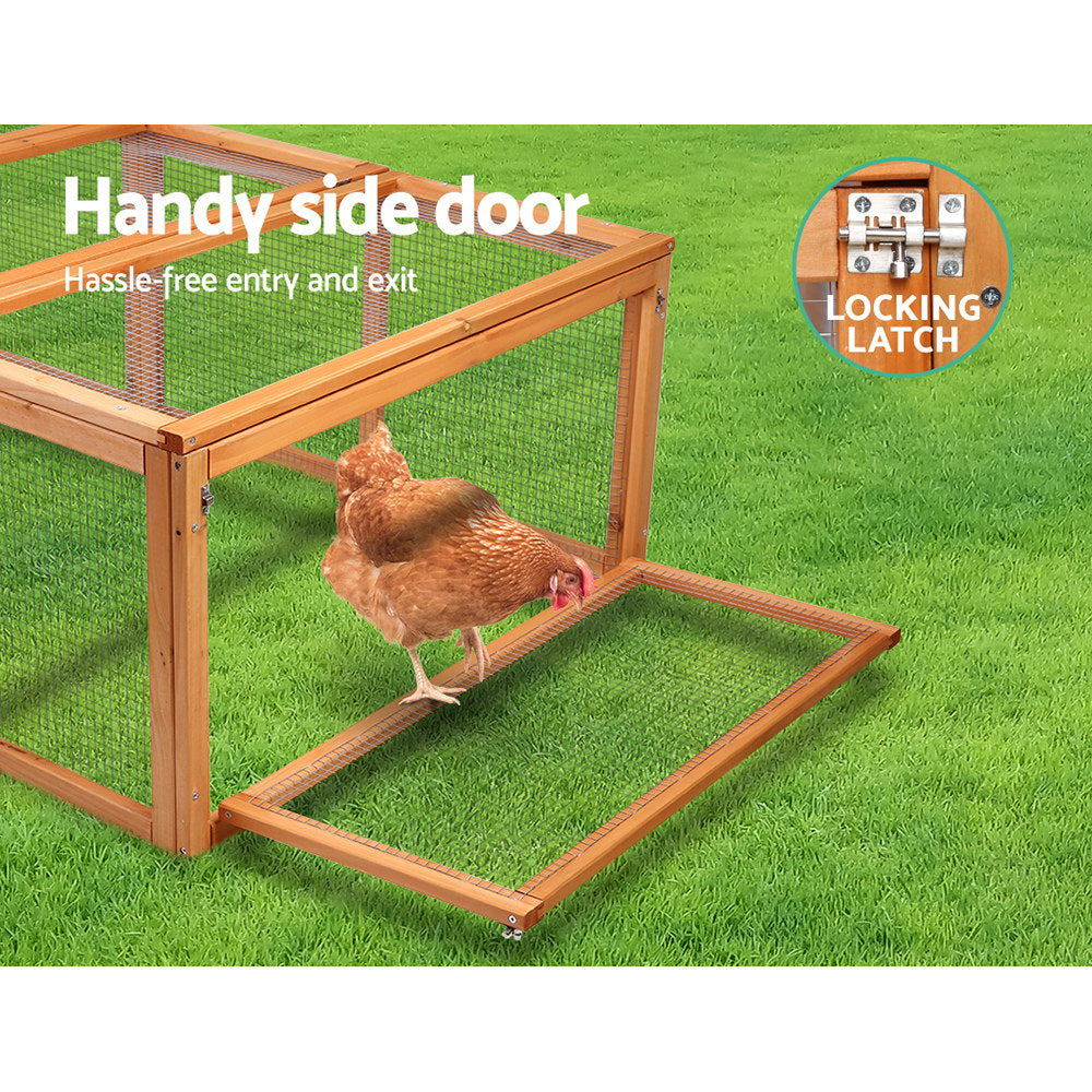 Small Animal Habitats & Cages: i.Pet Chicken Coop Rabbit Hutch 180cm Extra Large Wooden Chicken House Run XL Hen Cage