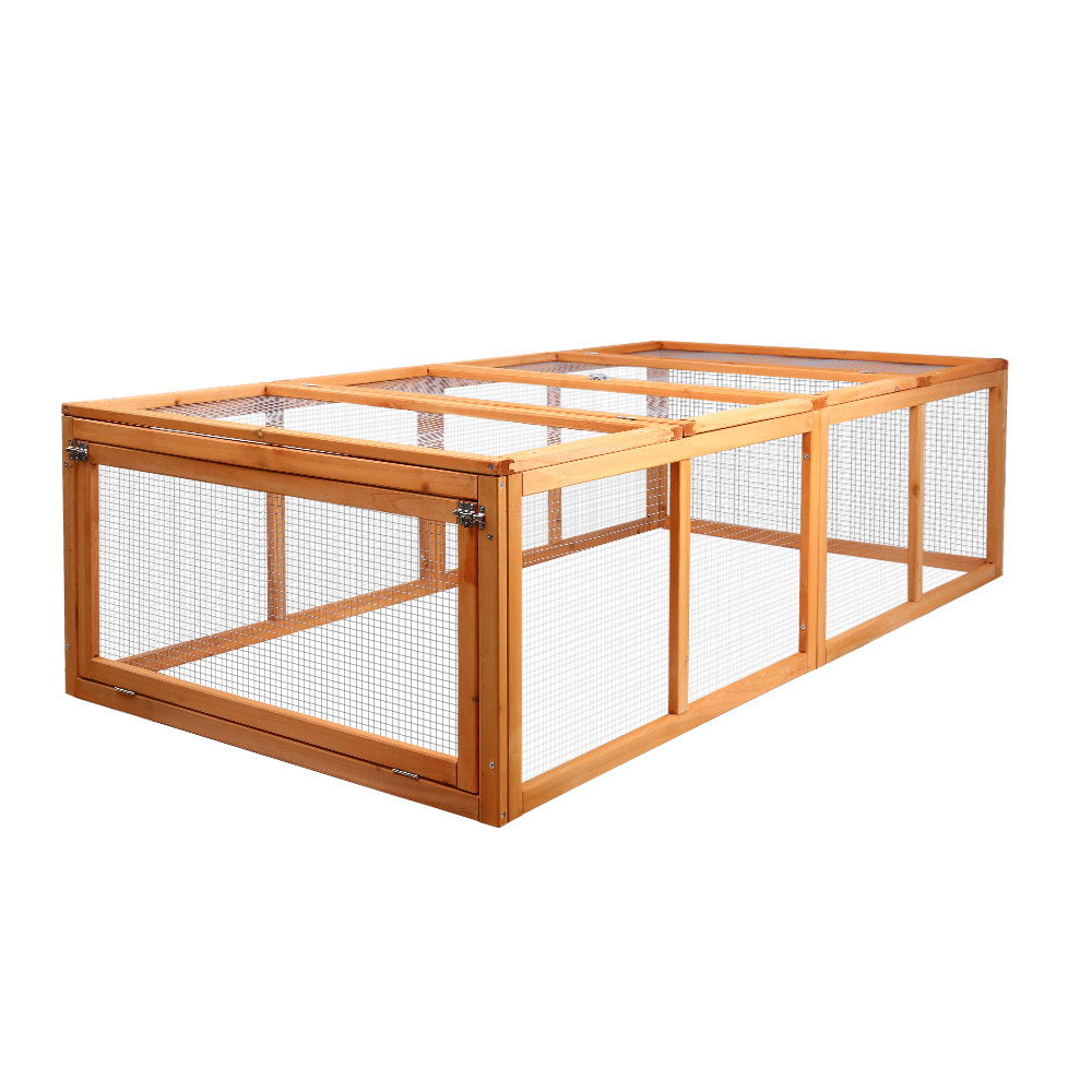 Small Animal Habitats & Cages: i.Pet Chicken Coop Rabbit Hutch 180cm Extra Large Wooden Chicken House Run XL Hen Cage