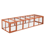 Coop & Hutch Accessories: i.Pet Chicken Coop Wooden Pet Run Rabbit Hutch Large Outdoor Cage with Play Area Brown