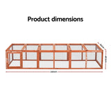 Coop & Hutch Accessories: i.Pet Chicken Coop Wooden Pet Run Rabbit Hutch Large Outdoor Cage with Play Area Brown