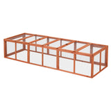 Coop & Hutch Accessories: i.Pet Chicken Coop Wooden Pet Run Rabbit Hutch Large Outdoor Cage with Play Area Brown