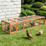 Coop & Hutch Accessories: i.Pet Chicken Coop Wooden Pet Run Rabbit Hutch Large Outdoor Cage with Play Area Brown