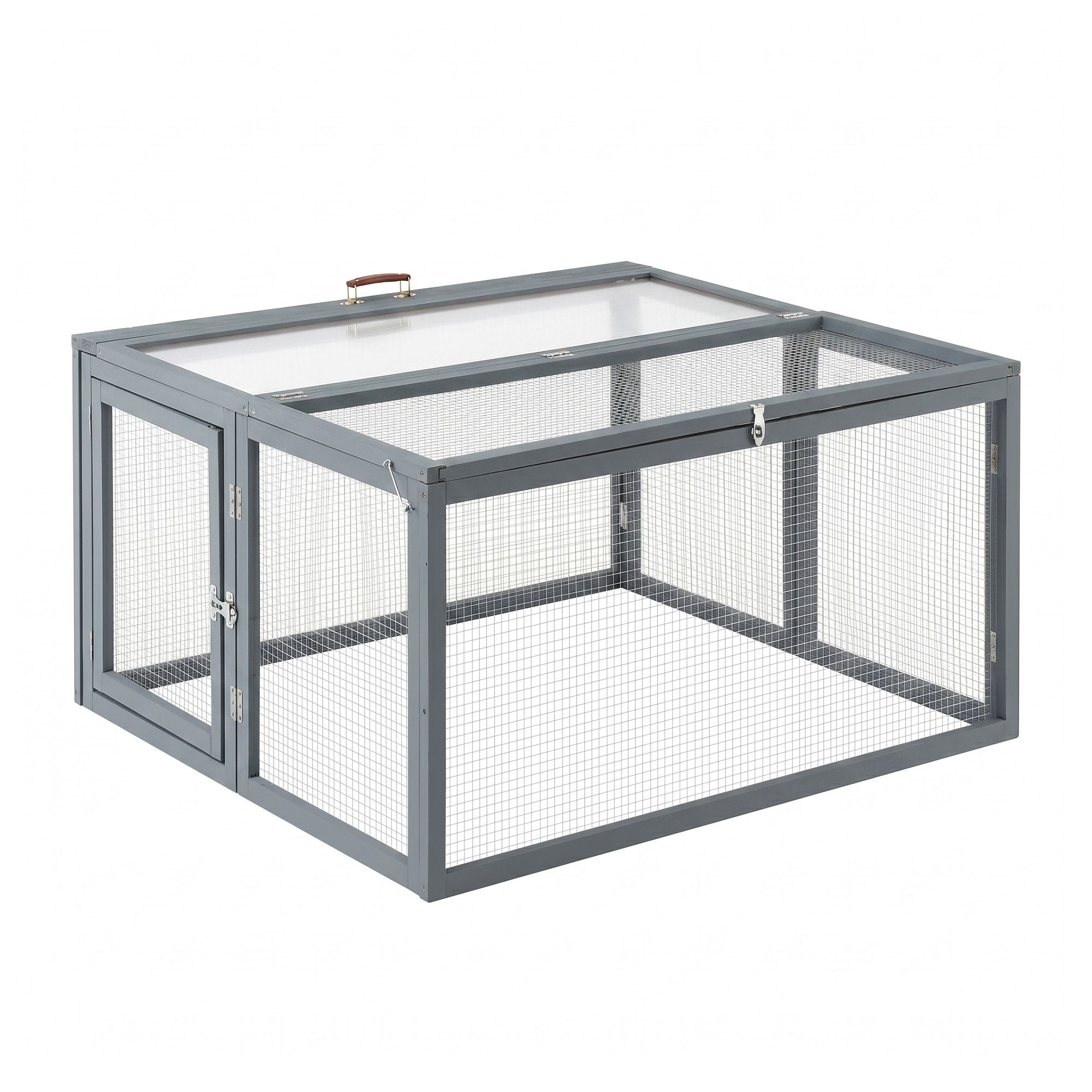i.Pet Chicken Coop Large Portable Wooden Rabbit Run Cage Hutch Outdoor Folding Hen House 110cm