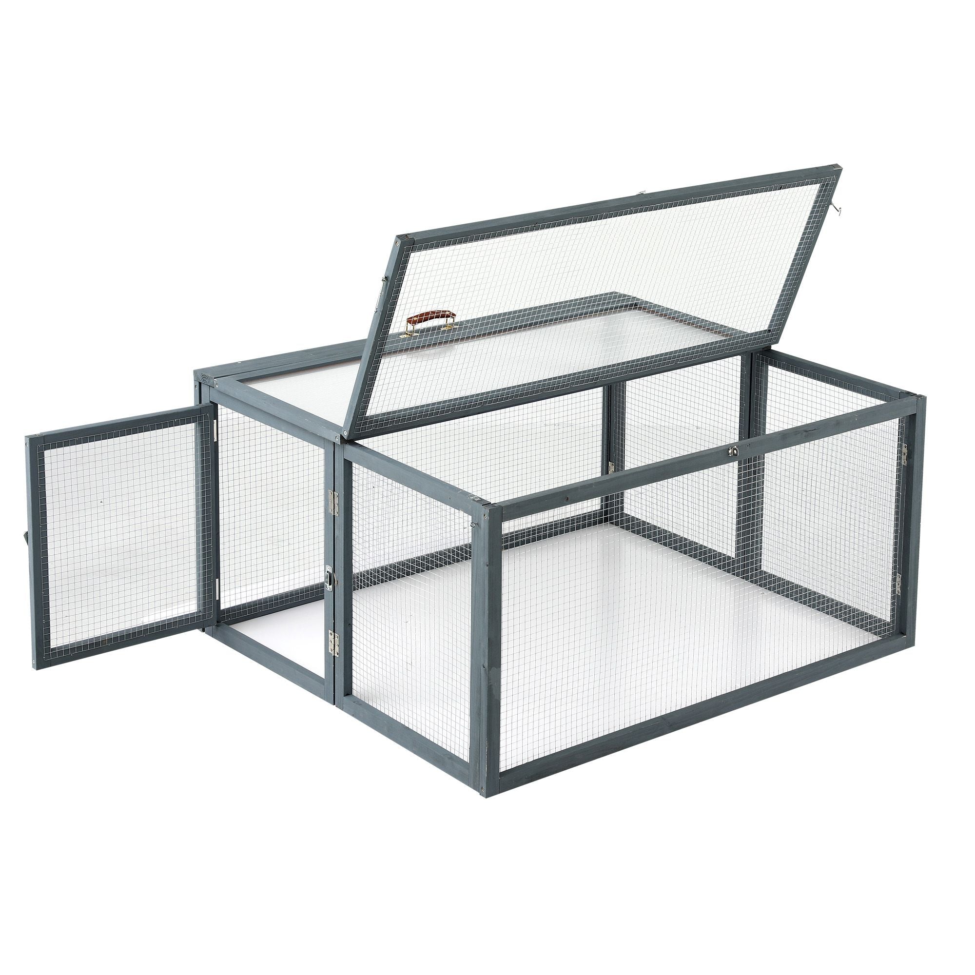i.Pet Chicken Coop Large Portable Wooden Rabbit Run Cage Hutch Outdoor Folding Hen House 110cm