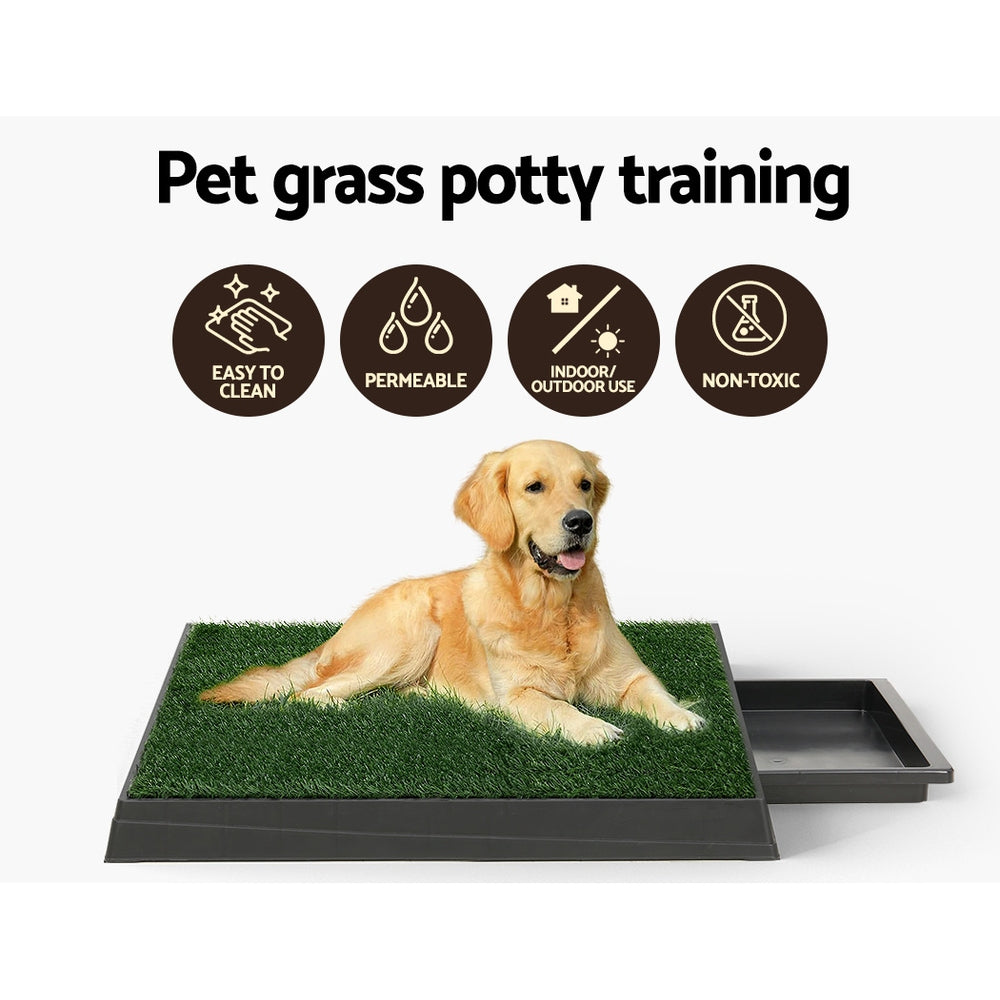 Dog Training Aids: i.Pet Pet Training Pad Dog Potty Toilet Large Loo Portable With Tray Grass Mat
